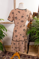 50er Jahre Kleid braun