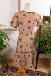 50er Jahre Kleid braun