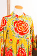 Oilily 90er Samt Kinderkleid gelb 90er bunt Designer Frau gelb Special XS 32-34 vintageberlin.de