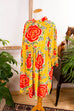 Oilily 90er Samt Kinderkleid gelb 90er bunt Designer Frau gelb Special XS 32-34 vintageberlin.de