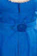 Disco Minikleid blau Kragen