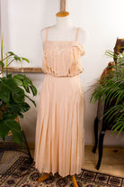 M. Francesio Seidenkleid beige + Jacke