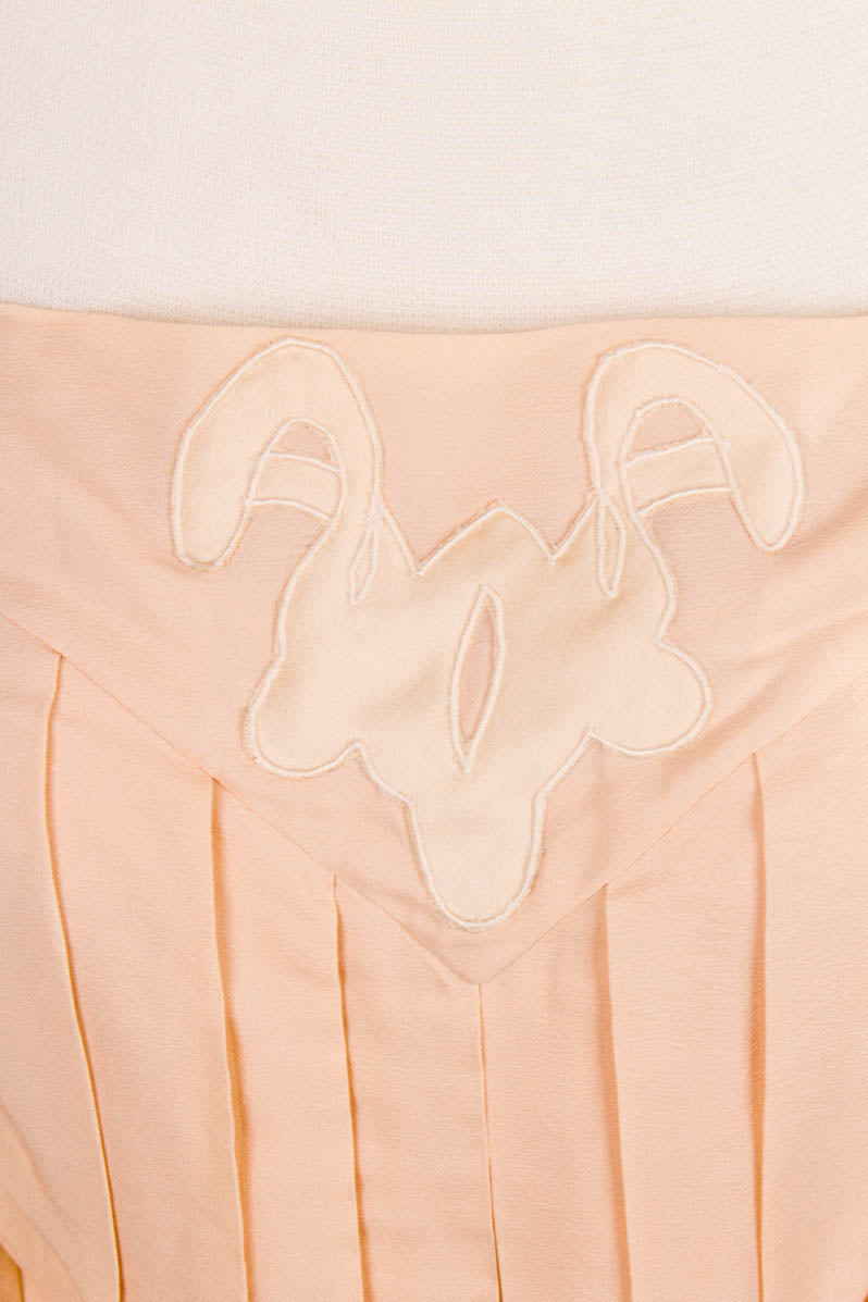 M. Francesio Seidenkleid beige + Jacke