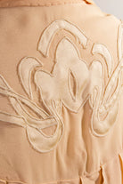 M. Francesio Seidenkleid beige + Jacke