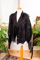 Vintage Patchworkjacke schwarz