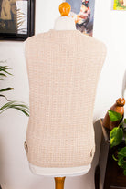 Baumwoll Strickweste beige