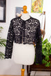 Bolero Jäckchen schwarz Spitze Default Title 60er 70er Abendmode Boho Frau M 40-42 schwarz vintageberlin.de