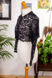 Bolero Jäckchen schwarz Spitze 60er 70er Abendmode Boho Frau M 40-42 schwarz vintageberlin.de