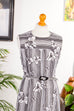 Vintage Kleid schwarz weiß Streifen 70er Disco Frau grau Rockabilly S 36-38 schwarz Sekretärin vintageberlin.de