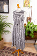 Vintage Kleid schwarz weiß Streifen 70er Disco Frau grau Rockabilly S 36-38 schwarz Sekretärin vintageberlin.de