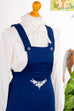 Rüschenbluse weiß bestickt 70er 80er Boho Disco Frau Rockabilly S 36-38 Sekretärin weiß vintageberlin.de
