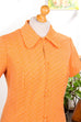 Vintage Schlagerkleid orange 60er 70er DDR Disco Frau L 44-46 orange Schlager vintageberlin.de
