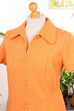 Vintage Schlagerkleid orange 60er 70er DDR Disco Frau L 44-46 orange Schlager vintageberlin.de