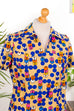 Disco Kleid bunte Punkte 60er 70er bunt Disco Frau L 44-46 real-disco Schlager vintageberlin.de