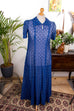 Vintage Abendkleid blau Spitze