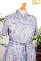 Sommerkleid flieder Stehkragen