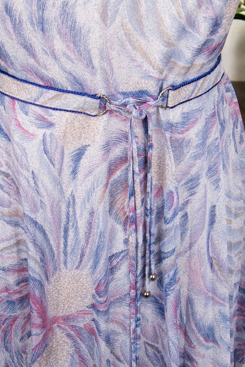 Sommerkleid flieder Stehkragen