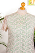 60s Etuikleid beige Spitze 60er 70er beige Disco Frau grün L 44-46 M 40-42 real-disco Rockabilly Schlager Special vintageberlin.de