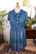 50s Kostüm blau 2tlg