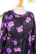 70s Disco Kleid schwarz lila