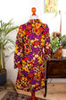 Flower Power Disco Kleid bunt 60er 70er bunt Disco Frau M 40-42 real-disco Schlager Special vintageberlin.de