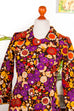 Flower Power Disco Kleid bunt 60er 70er bunt Disco Frau M 40-42 real-disco Schlager Special vintageberlin.de