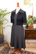 70s Strick Winterkleid Default Title 70er Frau Gothic M 40-42 Rockabilly Schlager schwarz Special vintageberlin.de