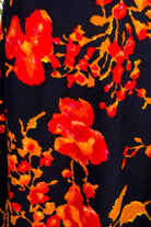 Vintage Maxikleid schwarz orange
