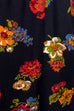 Boho Loungekleid schwarz bunt Blumen 60er 70er Boho bunt Frau Hippie M 40-42 real-boho S 36-38 Schlager schwarz Special vintageberlin.de