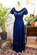 Hippie Nostalgiekleid blau