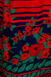 Hippiekleid blau rot Mohnblumen