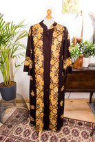 Vintage Morgenrock Loungekleid braun