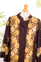 Vintage Morgenrock Loungekleid braun