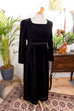Gothic Samtkleid schwarz