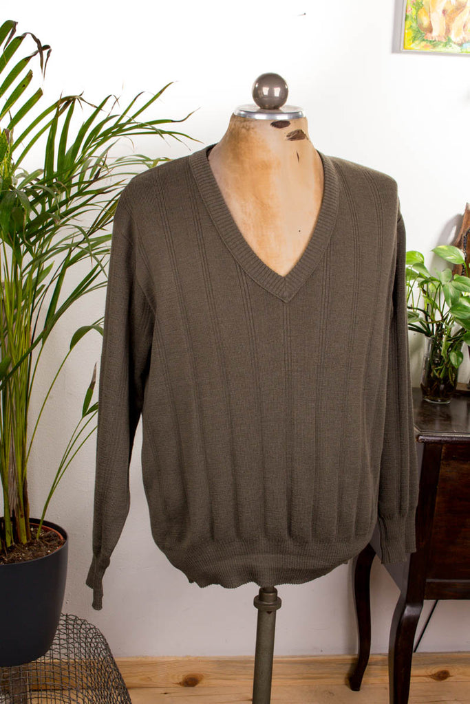 Vintage NVA Strickpulli khaki Default Title 70er 80er beige grau grün L 52-54 Mann XL 56-58 vintageberlin.de