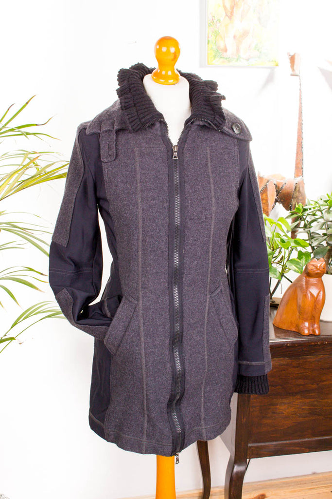 Marc Cain Sport Wolljacke anthrazit Default Title Frau grau S 36-38 schwarz vintageberlin.de