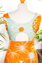 Hippie Seidenkleid Maxikleid bunt