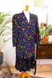 80er Power Dress Punkte Default Title 80er blau bunt Frau real-80er S 36-38 Sekretärin vintageberlin.de