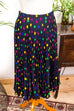 80er Power Dress Punkte 80er blau bunt Frau real-80er S 36-38 Sekretärin vintageberlin.de