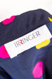 80er Power Dress Punkte 80er blau bunt Frau real-80er S 36-38 Sekretärin vintageberlin.de
