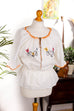 Hippiebluse weiß bestickt Default Title 60er 70er Boho bunt Disco Frau Hippie M 40-42 real-boho Schlager Special weiß vintageberlin.de