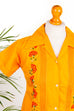 Vintage Bluse orange bestickt