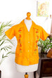 Vintage Bluse orange bestickt 60er 70er Disco Frau Hippie M 40-42 orange real-boho real-disco real-rockabilly real-schlager Rockabilly S 36-38 Schlager Special vintageberlin.de
