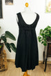 elegantes schwarzes Wollkleid 50er 60er Abendmode Disco Frau M 40-42 Mod Rockabilly S 36-38 schwarz vintageberlin.de