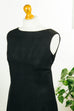 elegantes schwarzes Wollkleid 50er 60er Abendmode Disco Frau M 40-42 Mod Rockabilly S 36-38 schwarz vintageberlin.de