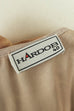 Sommerkleid Falten beige 70er beige Disco Frau M 40-42 S 36-38 Schlager Sekretärin Special vintageberlin.de