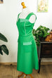 70er Schlagerkleid grün