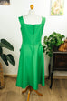 70er Schlagerkleid grün