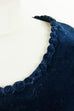 festliches Samtkleid blau 50er Abendmode blau Frau M 40-42 real-rockabilly Rockabilly Special vintageberlin.de