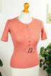 Vintage Stretch Stricktop rosa Default Title 60er 70er Disco Frau M 40-42 real-disco Rockabilly rosa S 36-38 Schlager vintageberlin.de